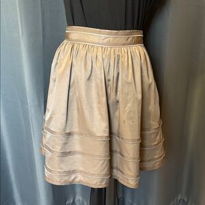 Twelve by Twelve Satin Zipper Ruffle A-Line Skirt XS